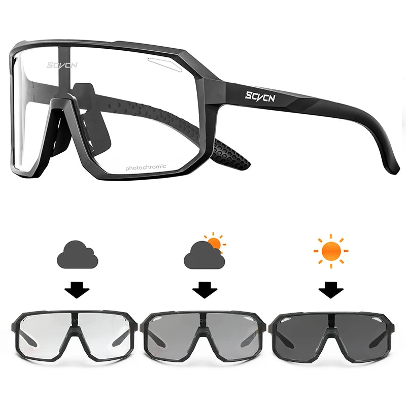 MTB Cycling Sunglasses for Men and Women Photochromic UV400 Road & Mountain Bike Goggles