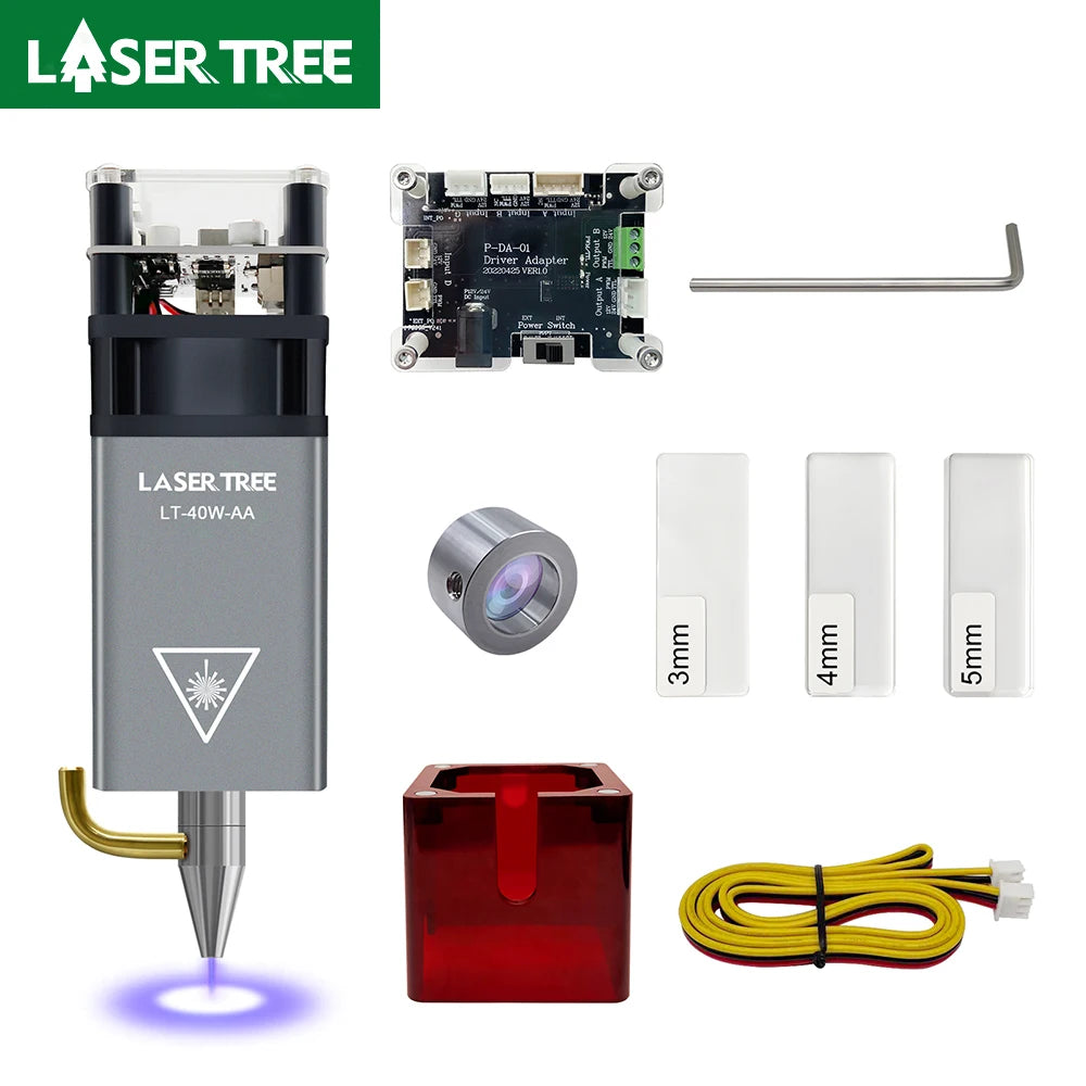 Air Assist TTL Laser Head Module 5W / 10W / 20W - Blue Light CNC Laser for Engraving & Wood Cutting