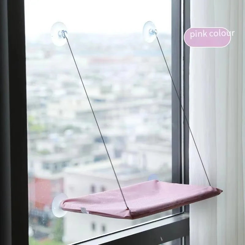 Window Cat Hammock with Suction Cups – 55 × 35 cm (21.7 × 13.8 in), Holds 20 kg (44 lb) – Space-Saving Indoor Window Perch, All-Season Cat Bed
