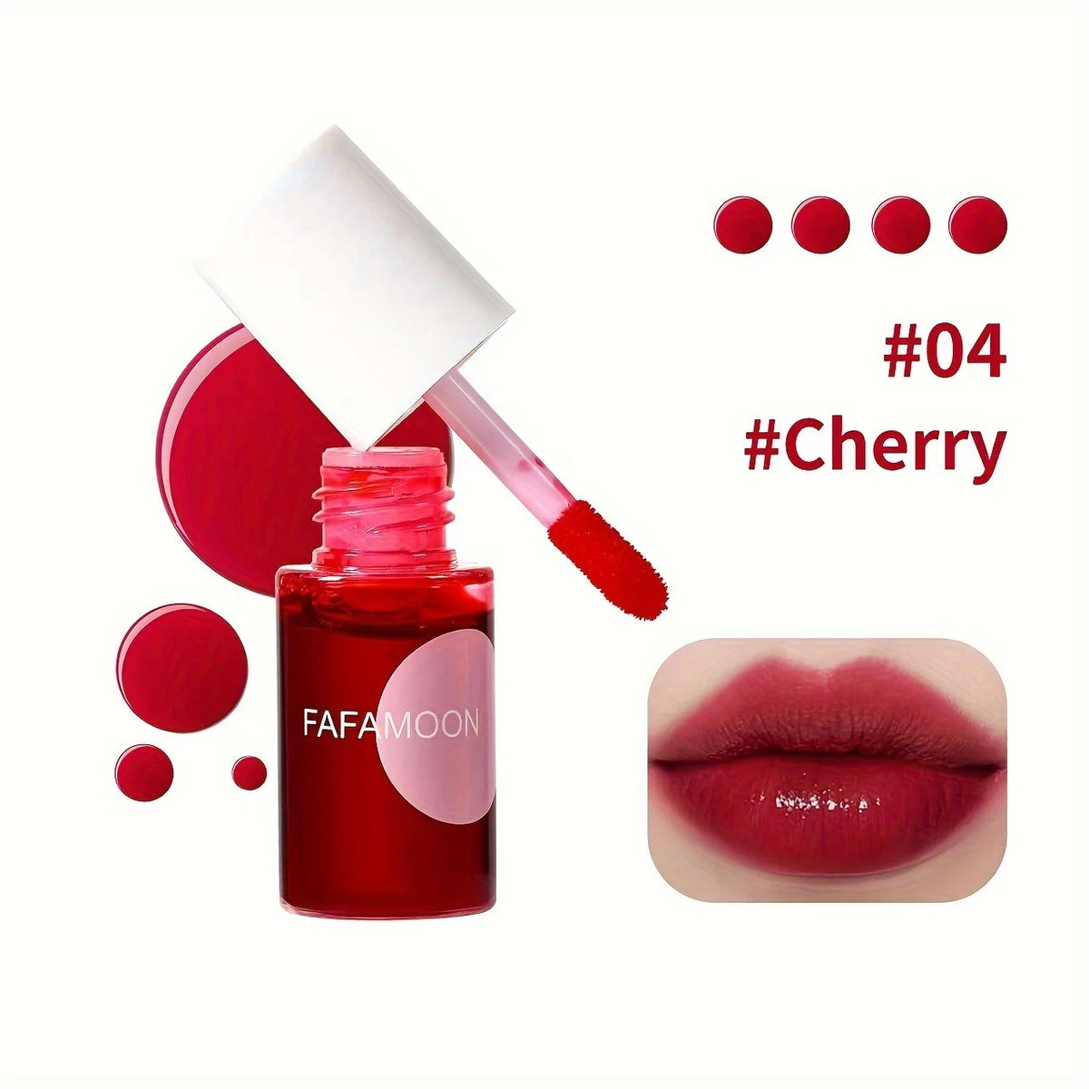 Fruity Lip Tint 4-Color Water Gloss — Moisturizing Waterproof Long-Lasting Lip Gloss (7.1 ml / 0.24 fl oz)