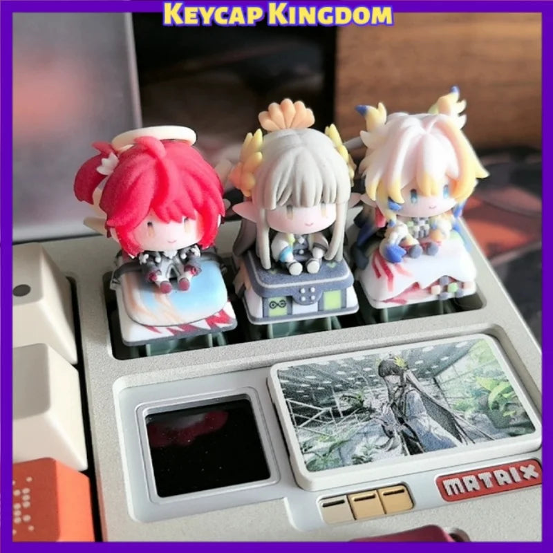 Anime Resin Artisan Keycaps for Mechanical Keyboard, Cute Custom Desktop Ornament PC Gaming Collectible Gift