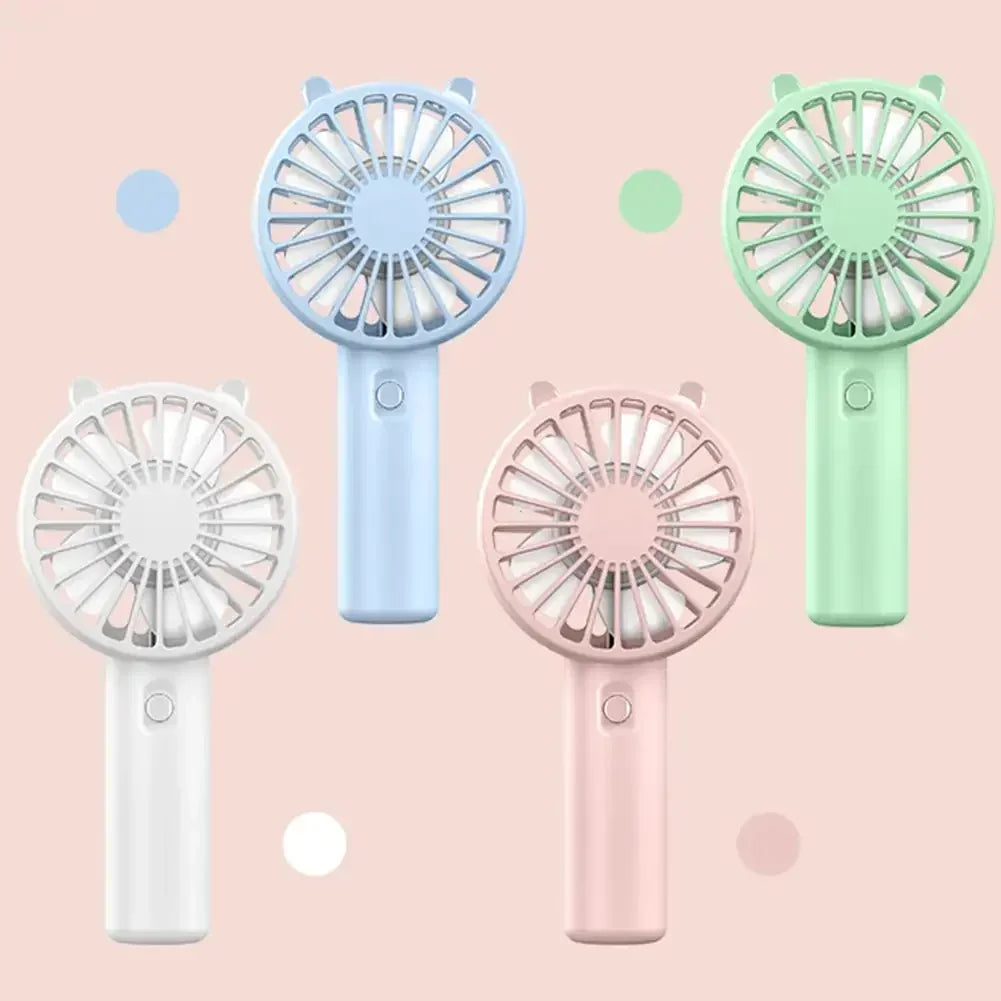 Mini USB Rechargeable Handheld Fan - Quiet Portable Cooling Fan for Desk & Travel (6.3 x 3.15 x 1.97 in / 16 x 8 x 5 cm)