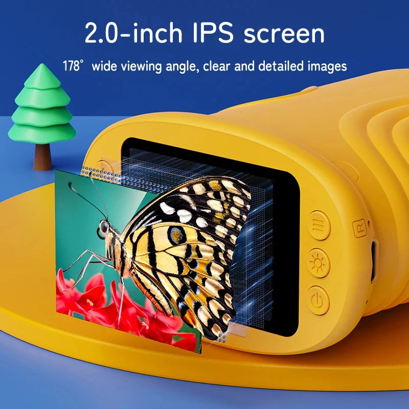 1000X Handheld Digital Microscope for Kids — Rechargeable Mini Pocket Microscope 2.0-inch (5.1 cm) Screen Portable Educational Gift for Children & Students