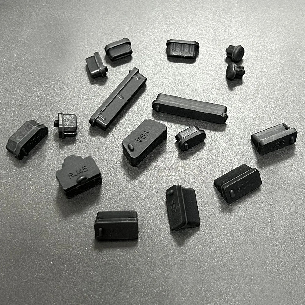 16-Piece Universal Silicone Dustproof Plugs for Laptop & Notebook Ports, USB Port Protectors