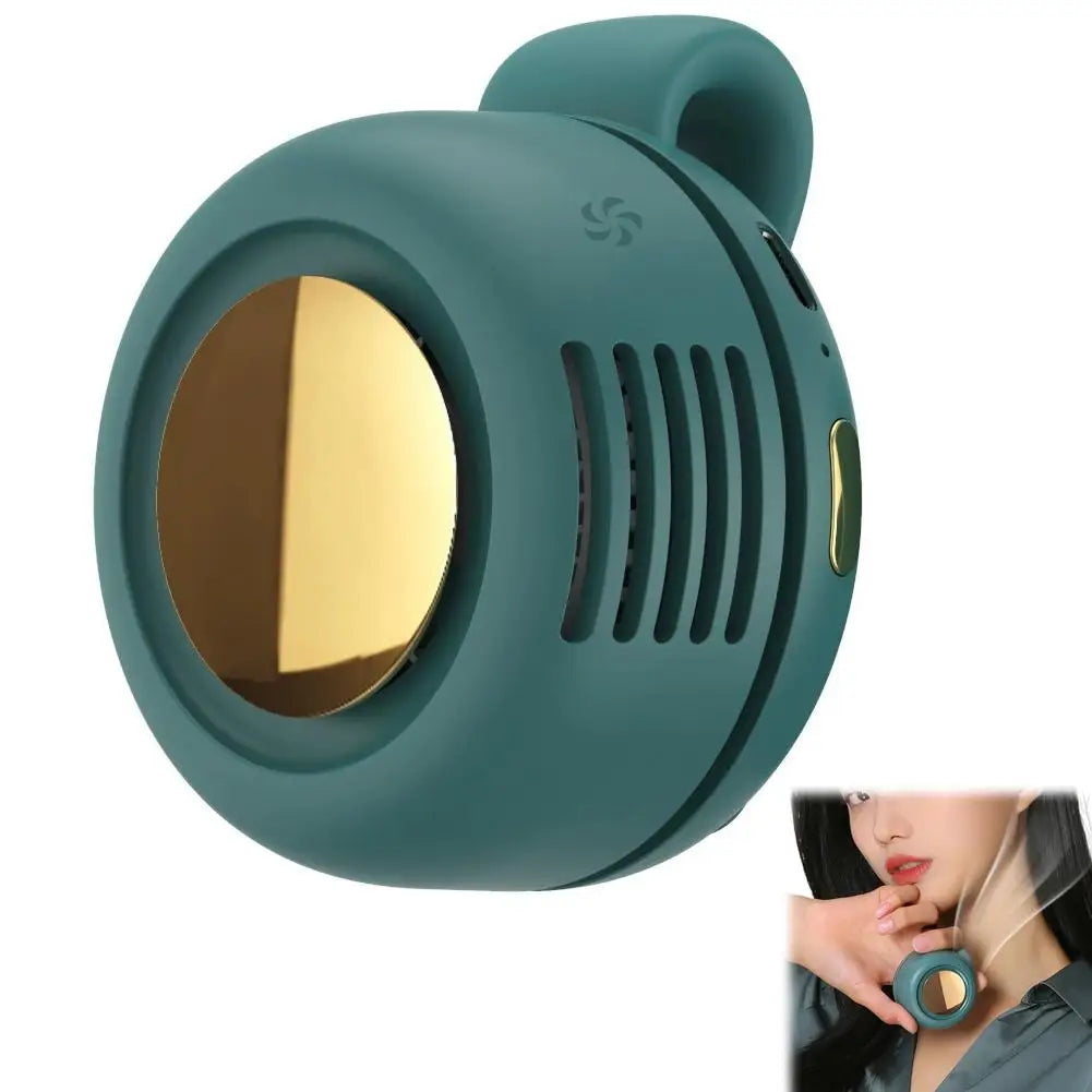 Portable Bladeless Clip-On Waist Fan 3-Speed Silent USB Rechargeable Hands-Free Cooling for Travel Cycling Camping