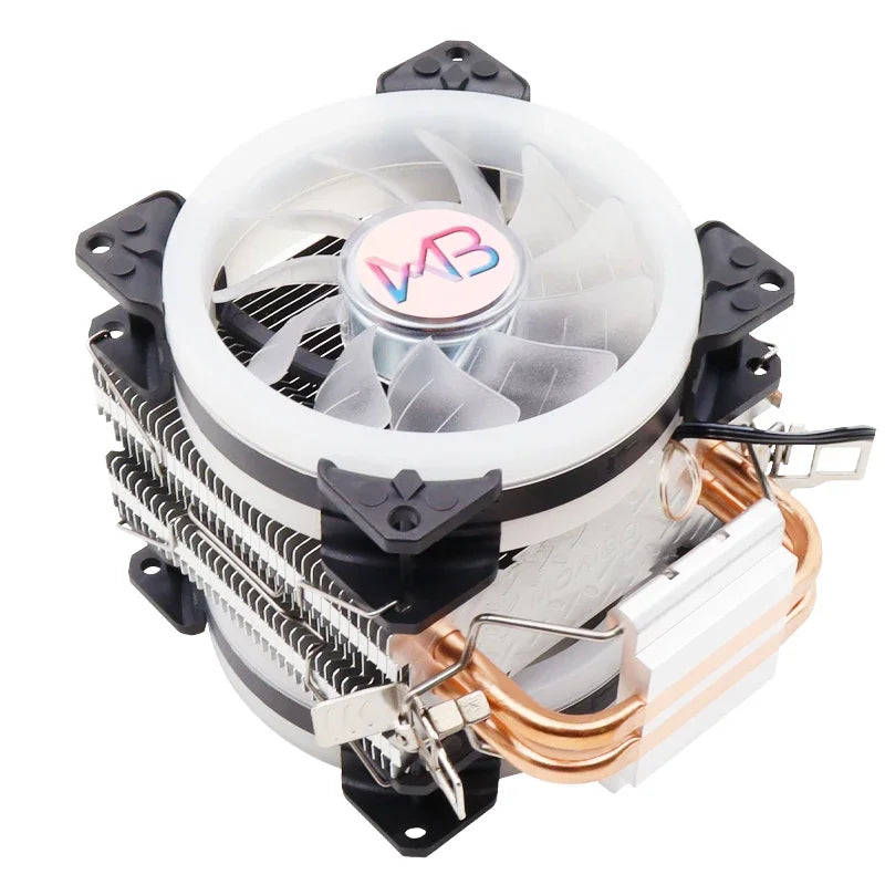 90mm CPU Tower Cooler 4-Pin PWM – 2 Heatpipe Quiet Fan for Intel LGA 1150/1151/1155/1200/1700/2011 & AMD AM4/AM5