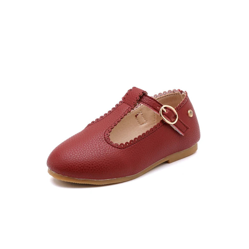 Kids Leather Mary Jane Shoes – Toddler Girls & Boys Slip-On Princess Flats, Oxford School Shoes, Sizes 21–37 (13–22.5 cm / 5.12–8.86 in)