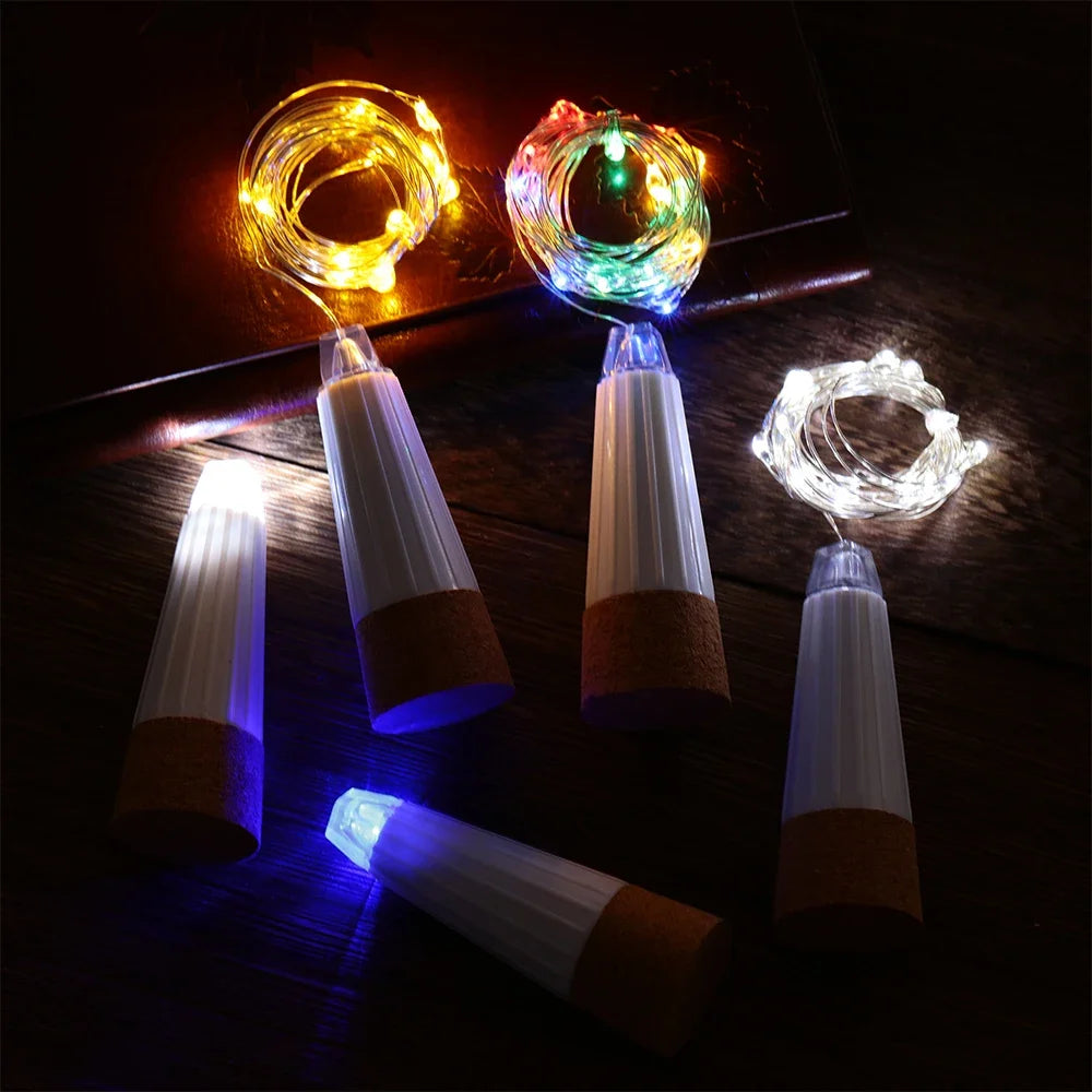 USB Rechargeable 20-LED Cork Bottle Fairy Lights for Home, Wedding, Bedroom, Party & Christmas