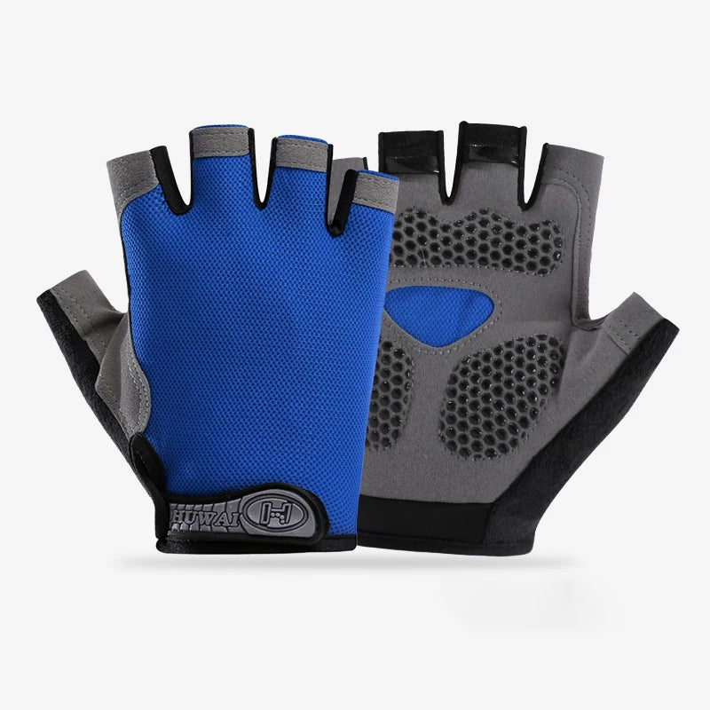 Fingerless Gym Gloves for Men & Women - Anti-Slip Breathable Workout & Cycling Gloves