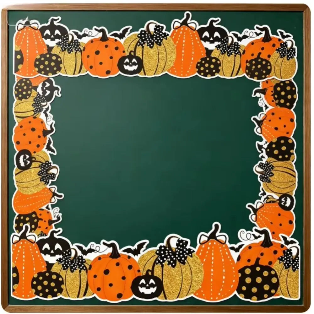 Halloween Pumpkin Border Sticker – Scalloped Wavy Self-Adhesive Trim, 10 m (32.8 ft) x 7.6 cm (2.99 in)