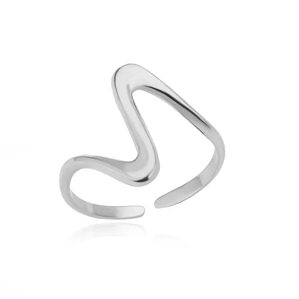 316L Stainless Steel Gold-Tone Women's Ring – Hypoallergenic Classic Tension-Set Wedding & Couple Ring