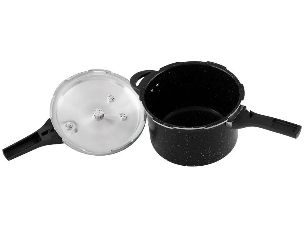 Ceramic Coated 4.2 L (4.4 qt) Black Pressure Cooker – Induction Compatible