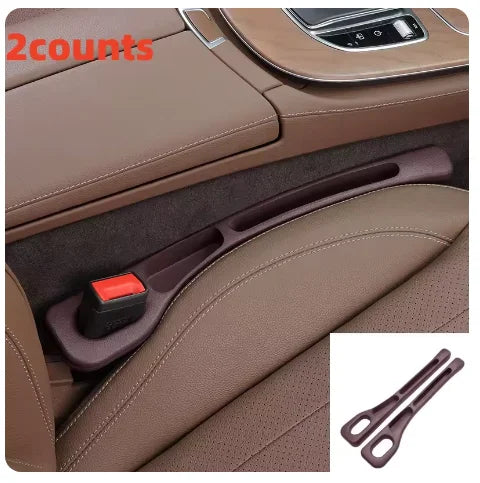 2-Pack Universal Car Seat Gap Filler Organizer – EVA Anti-Leak Seat Gap Stopper & Storage Insert