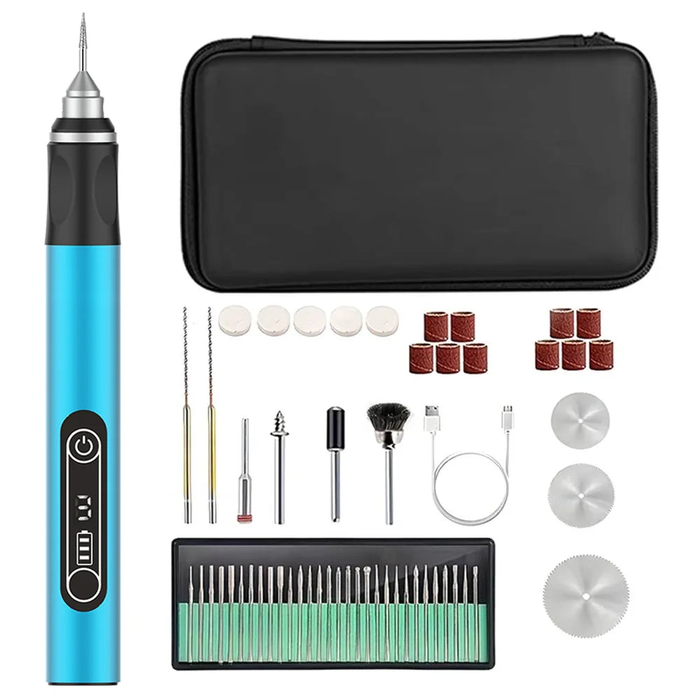 USB Cordless Rotary Tool Kit – Mini Wireless Drill for Jewelry, Wood, Metal & Glass Engraving