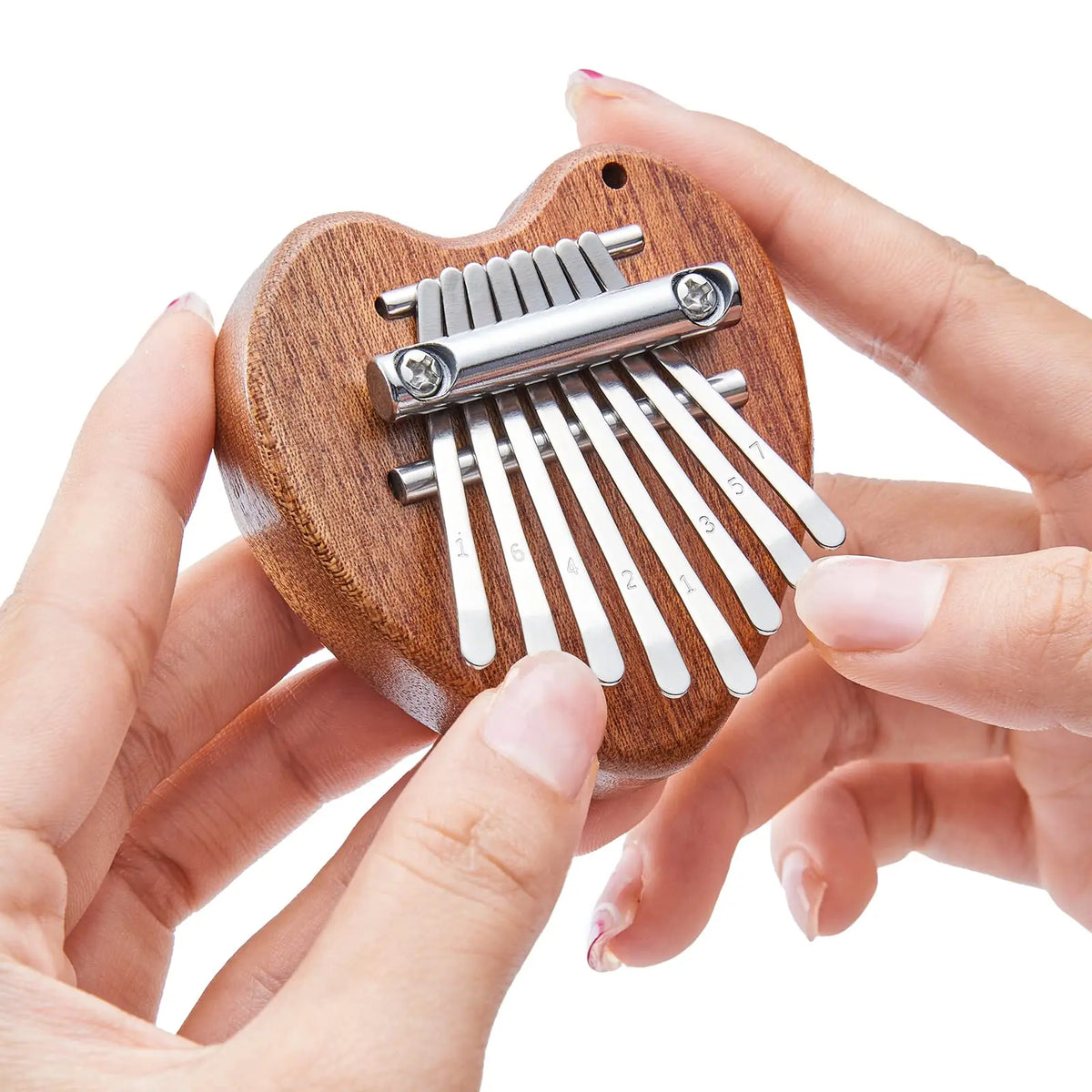 Mini 8-Key Kalimba Thumb Piano Waterdrop Design Portable with Lanyard Kids Gift