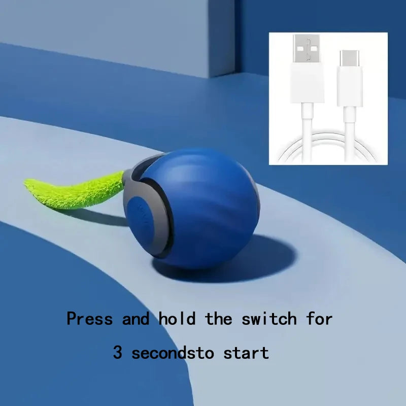 Interactive USB Rechargeable Cat Toy Ball view 7