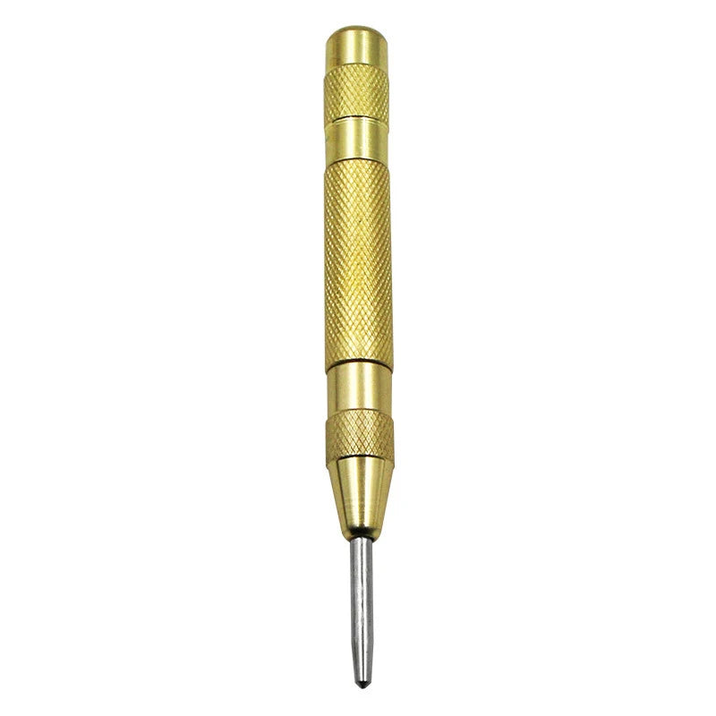 Automatic Center Punch Tool - Spring-Loaded Metal & Wood Marking Punch for Carpentry & Joinery