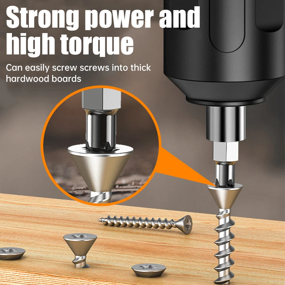 USB Rechargeable Cordless Electric Screwdriver - Precision Wireless Drill with Bit Kit