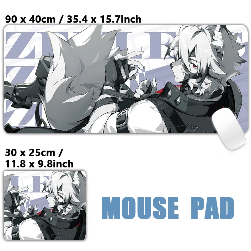 XXL Anime Gaming Mouse Pad – Hoshimi Miyabi & Evelyn Ellen Desk Mat, Large Keyboard Mousepad with Non-Slip Silicone Base
