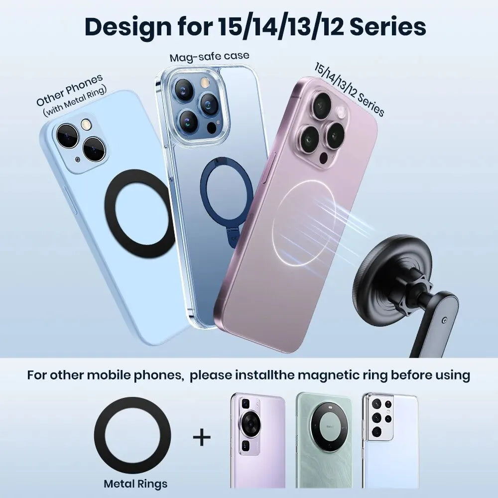 MagSafe Magnetic Car Mount Air Vent Phone Holder – Universal Magnetic Car Cradle for Smartphones