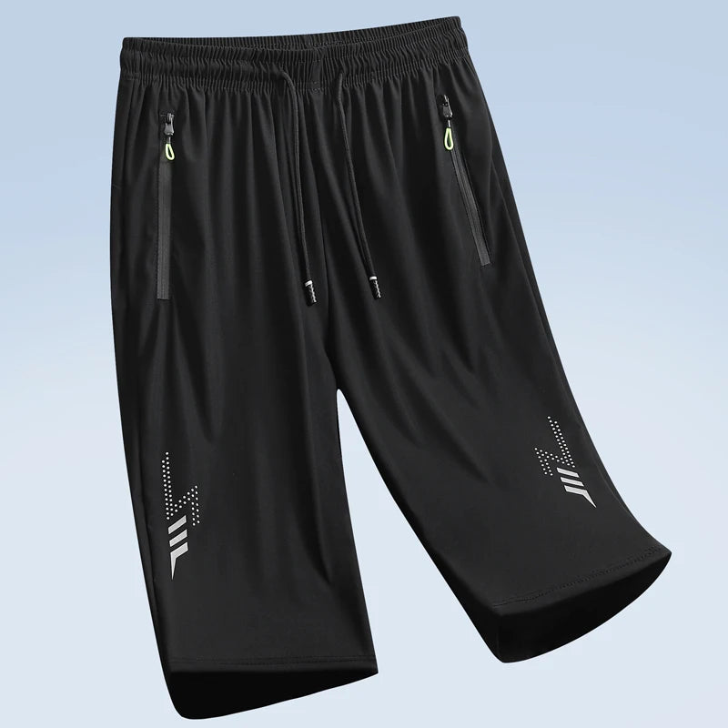 Men's Quick-Dry Breathable Running Shorts - Lightweight Summer Fitness & Beach Shorts, Elastic Waist, Pockets, Sizes M-4XL