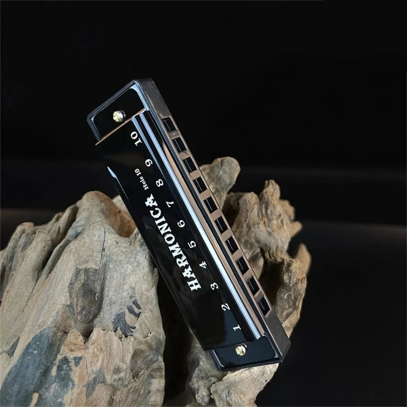 Student 10-hole harmonica in C with carry case, view 3