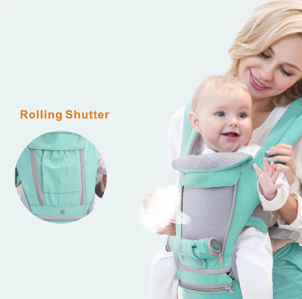 Ergonomic Baby Carrier Hipseat Sling 0-36 Months Front, Back & Side Carry Travel Wrap