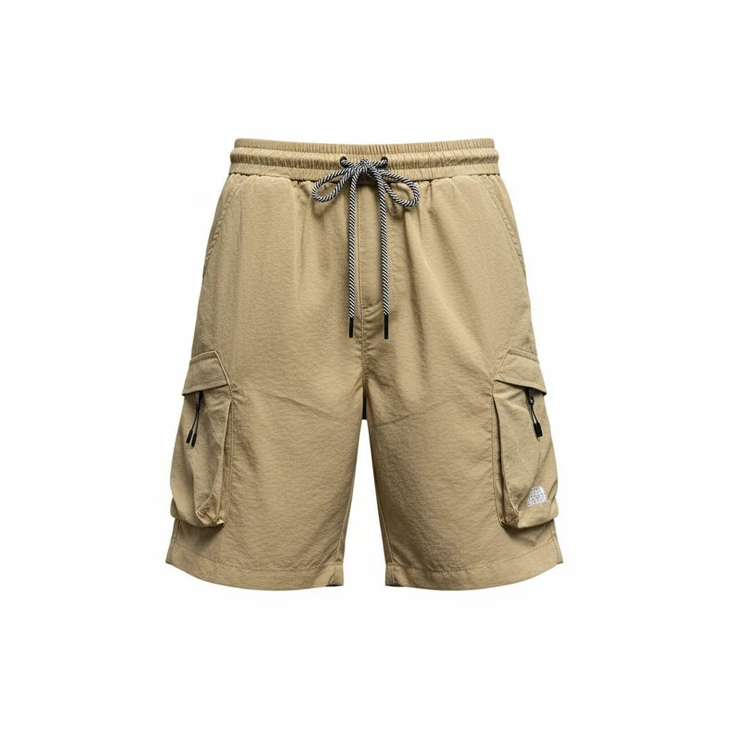Men's Casual Loose Knee-Length Outdoor Work Shorts – Ice Silk Breathable 3/4-Length with Pockets