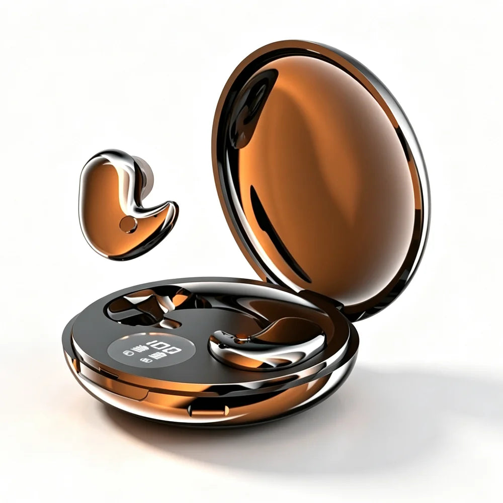 Ultra-Thin Wireless Sleep Earbuds for Side Sleepers - Zero-Pressure Bluetooth In-Ear Headphones with Long Battery Life