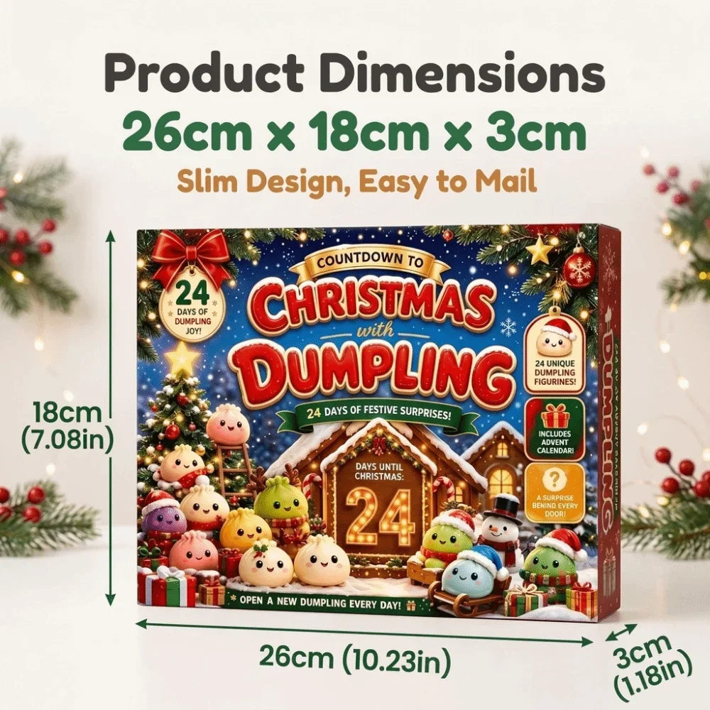 24-Day Christmas Dumpling Advent Calendar — Soft Fidget Sensory Toy for Stress Relief & Holiday Countdown