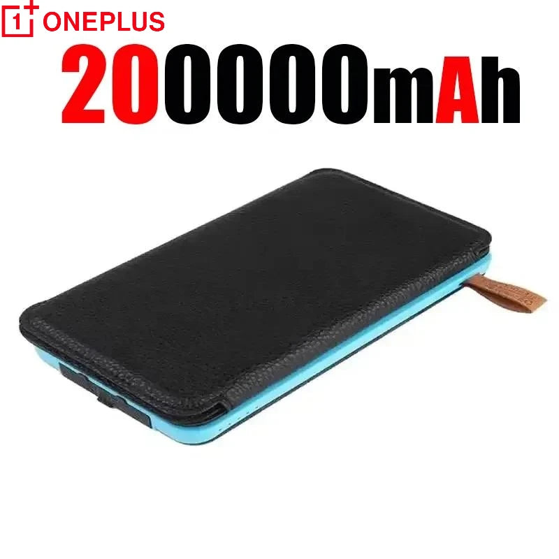 200000mAh Solar Power Bank with Folding Solar Panel Portable Waterproof Fast Charger Dual USB & USB-C for Camping