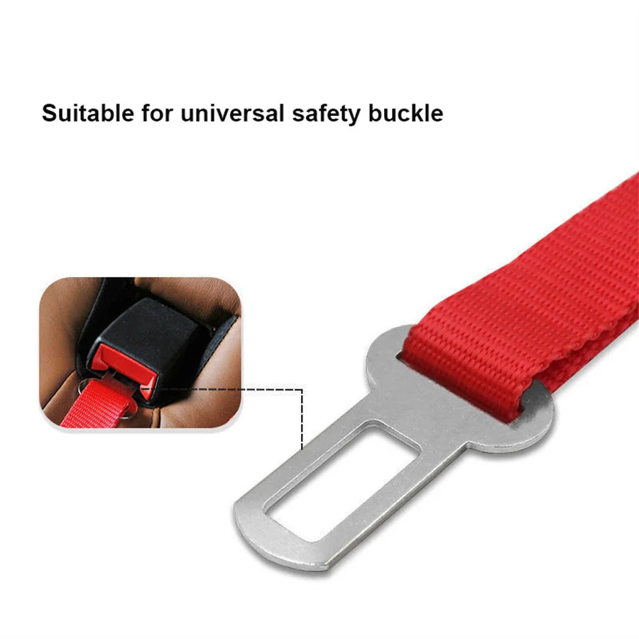 Adjustable Pet Car Seat Belt for Dogs & Cats – Universal Safety Buckle, 17.7–28.3 in (45–72 cm)