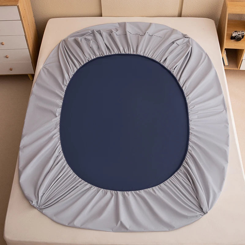 Waterproof Mattress Protector Fitted Sheet with Elastic Band – TPU-Backed, Breathable, Dust Mite & Anti-Bacterial – Fits Mattresses up to 46 cm (18 in) | Sizes 90x200 / 140x200 / 160x200 / 180x200 cm