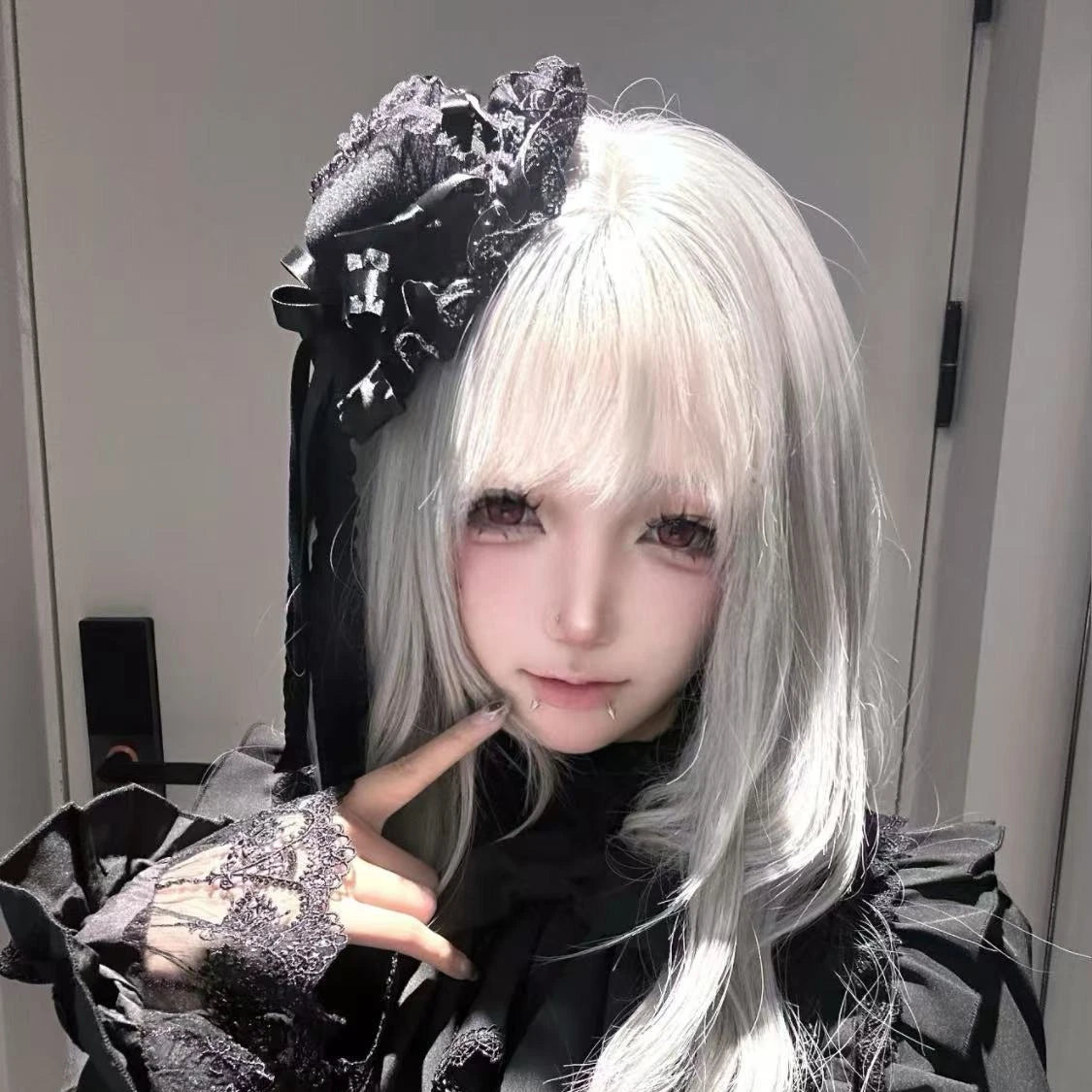 Gothic Lolita Lace Bow Headband Headdress view 7