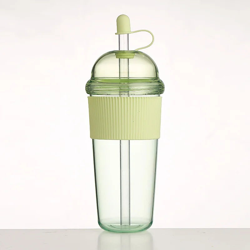 Insulated Flip Straw Bottle — 430ml (14oz) & 630ml (21oz) Leak‑Proof Travel Water Bottle for Coffee, Sports & Work