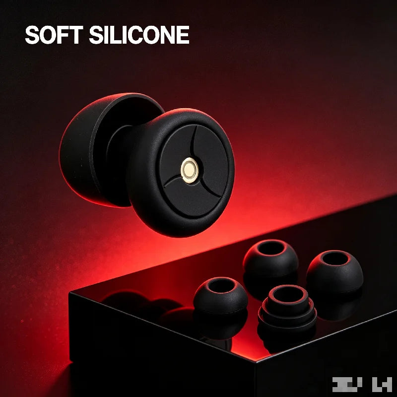 Noise-Canceling Earplugs for Sleeping, 50 dB Reusable Silicone Earplugs with Multiple Ear Tip Sizes