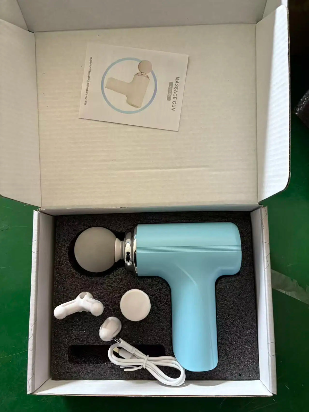 Portable Percussion Massage Gun — Full-Body Deep Tissue Massager with LED Display & 4 Interchangeable Heads