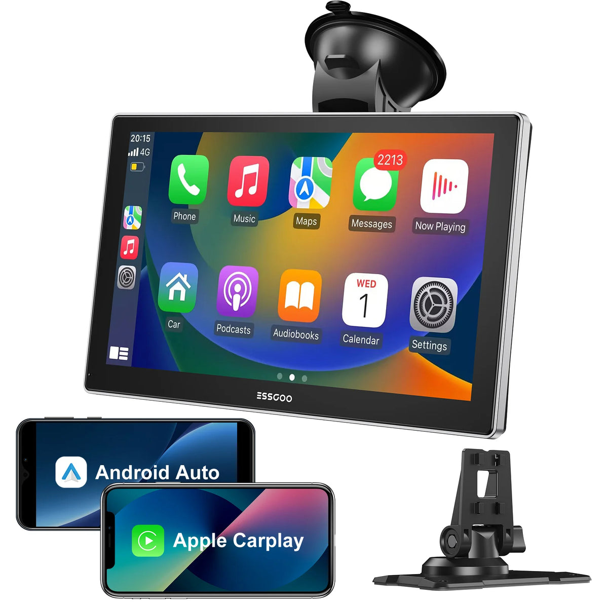 9-Inch (22.9 cm) CarPlay Player Wireless Android Auto Bluetooth Touchscreen MP5 Car Radio Voice Control