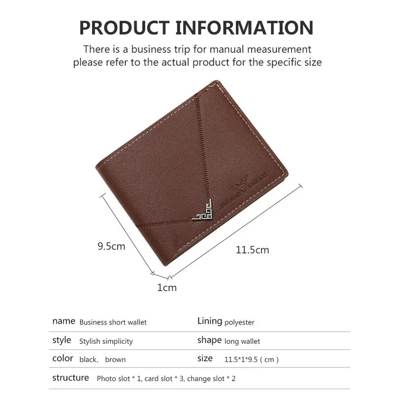 Slim RFID Leather Bifold Wallet – Minimal Front Pocket Credit Card Holder with Money Clip