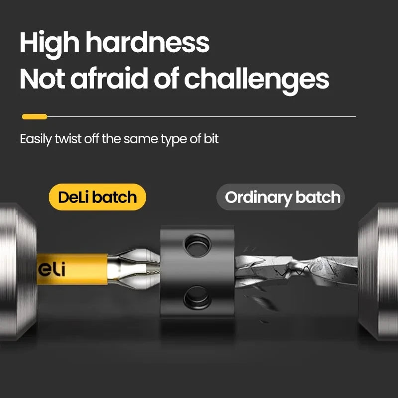 Magnetic Drill Bit Set – Chrome-Vanadium Non-Slip Cross & Hex Bits, Multiple Lengths up to 150 mm (5.9 in) for Electric Drills
