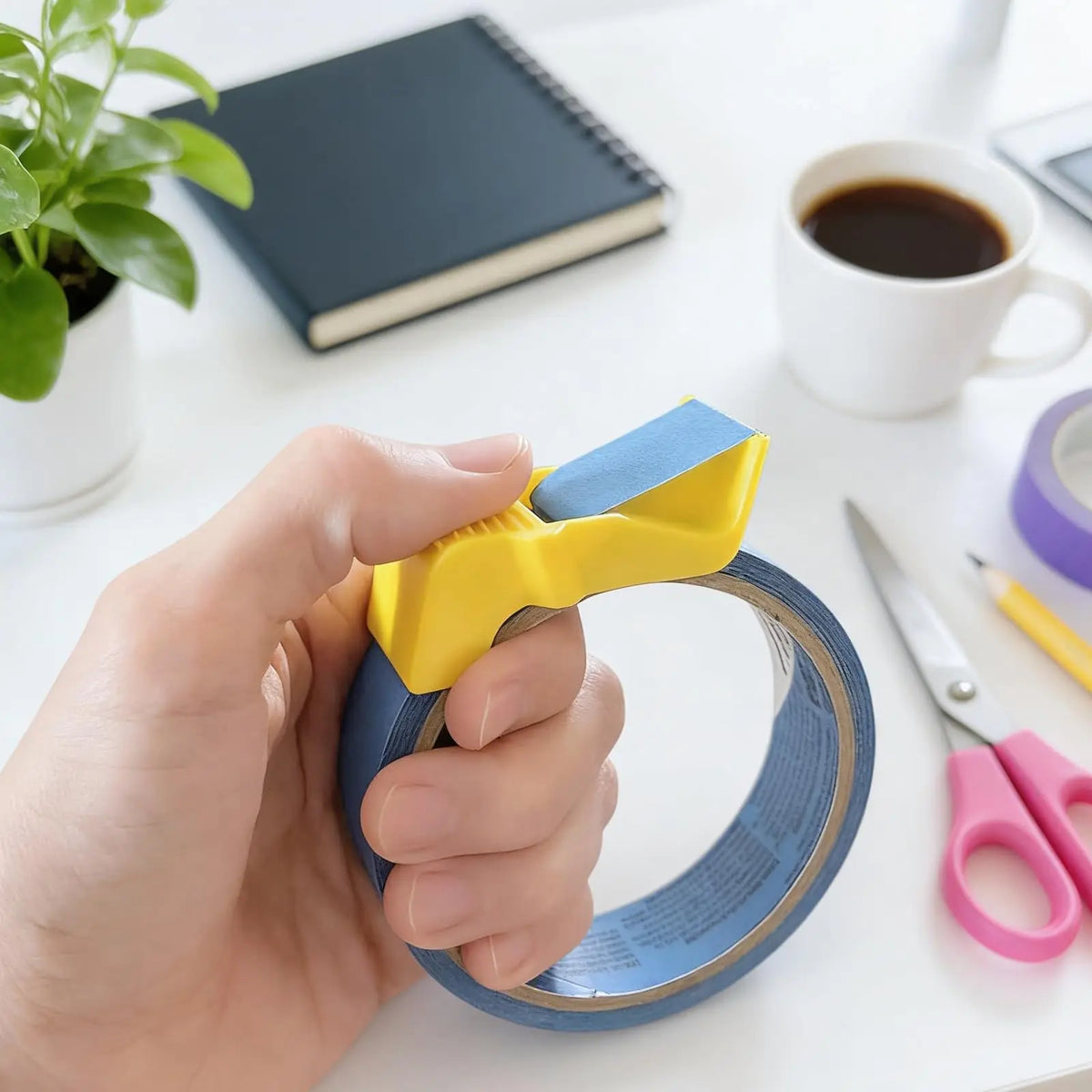 3-Pack Handheld Tape Dispenser Set for Masking and Paper Tape Cutter — DIY Crafts
