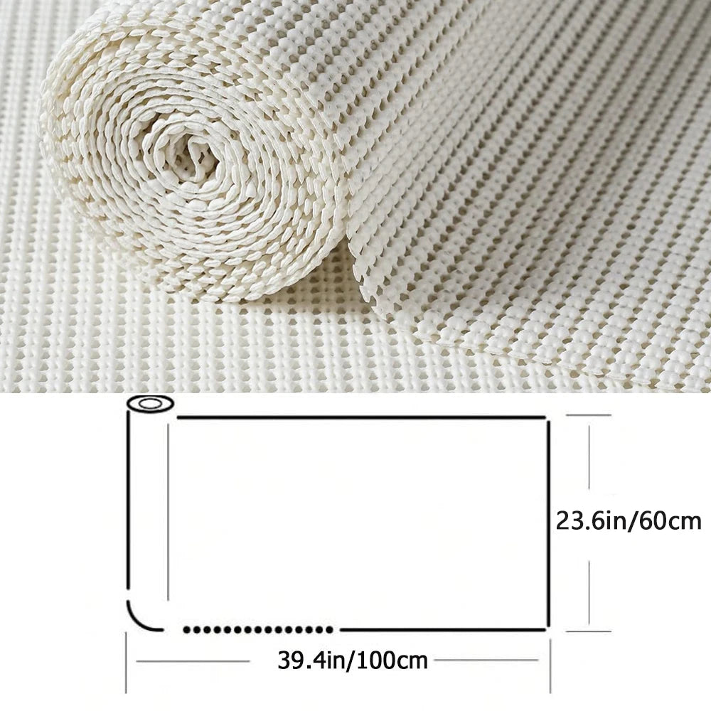 Silicone Anti-Slip Mat 60 x 100 cm (23.6 x 39.4 in) – Non-Slip Drawer & Cabinet Liner for Dressing Table, Bathroom & Tableware