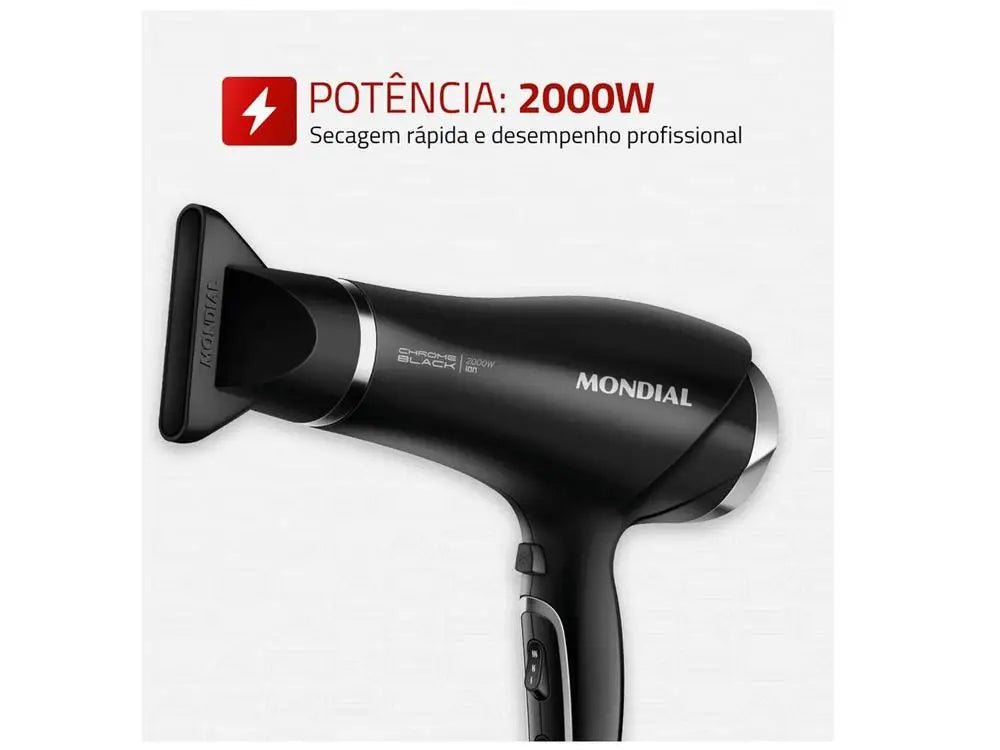 Tourmaline Ionic Hair Dryer 2000W - Ceramic Blow Dryer, 110V, Black