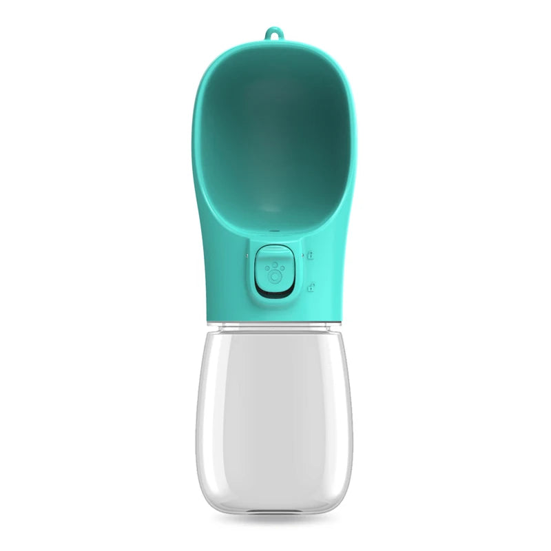 Portable Leakproof Dog & Cat Water Bottle – 300/350/550ml (10oz/12oz/18.6oz) Travel Dispenser with Built-In Bowl