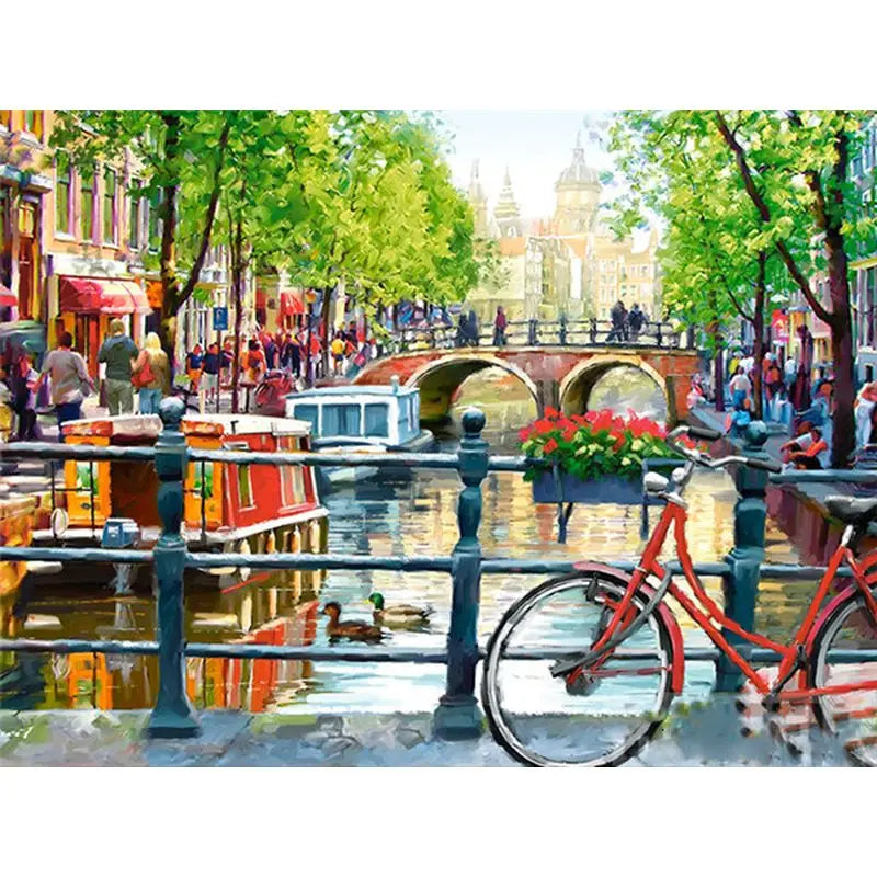 Paint-by-Number Landscape Canvas Kit for Adults — DIY Acrylic Painting Set with Brushes, Paints & Hangers, Multiple Sizes (40×50 cm / 15.7×19.7 in; 50×65 cm / 19.7×25.6 in; 60×75 cm / 23.6×29.5 in)