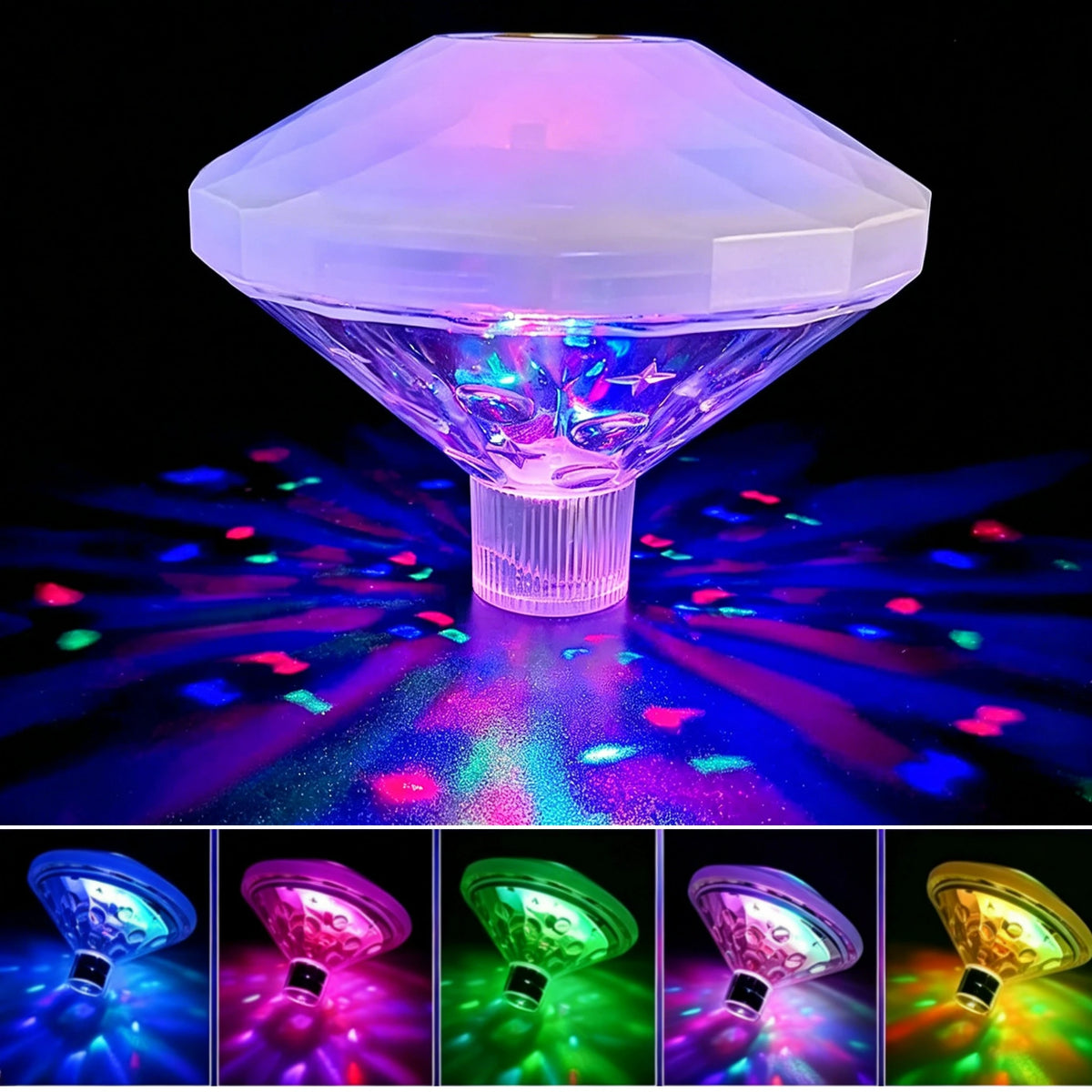 Floating RGB LED Submersible Pool Light IP68 Waterproof for Swimming Pool Hot Tub Spa