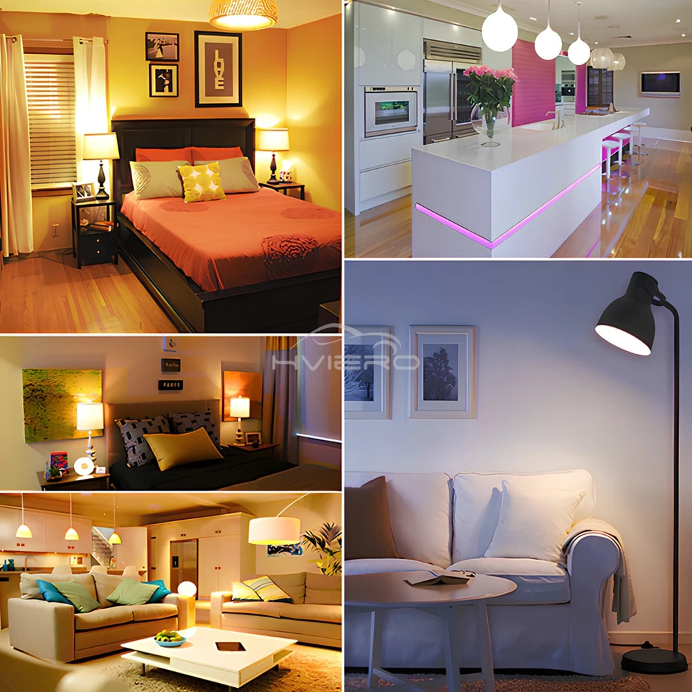 E27 10W Smart RGB+White LED Bulb – 24-Key IR Remote, Dimmable RGBW Light for Home Decor