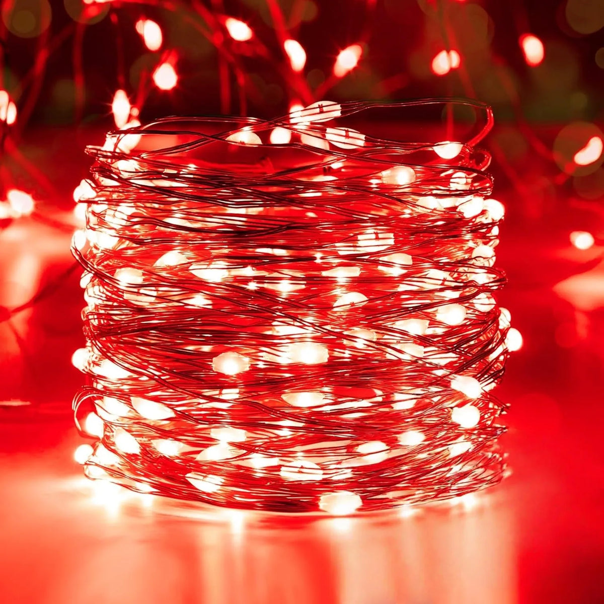 Battery Powered Copper Wire LED String Lights — 10/20/30/50/100 LED Options for Holiday, Wedding, Camping & Christmas Decor