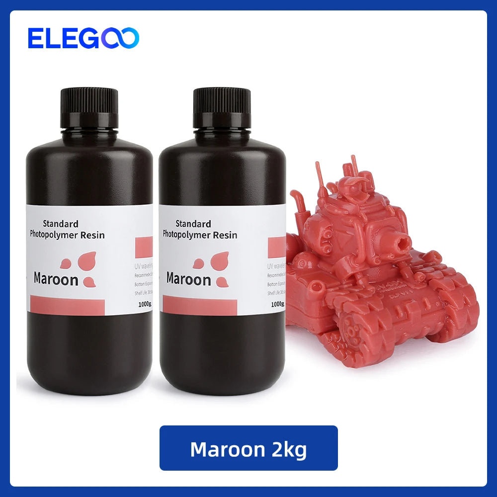UV 3D Printing Resin 405nm, ABS-like, Water Washable, 8K Compatible for MSLA/DLP/LCD Printers
