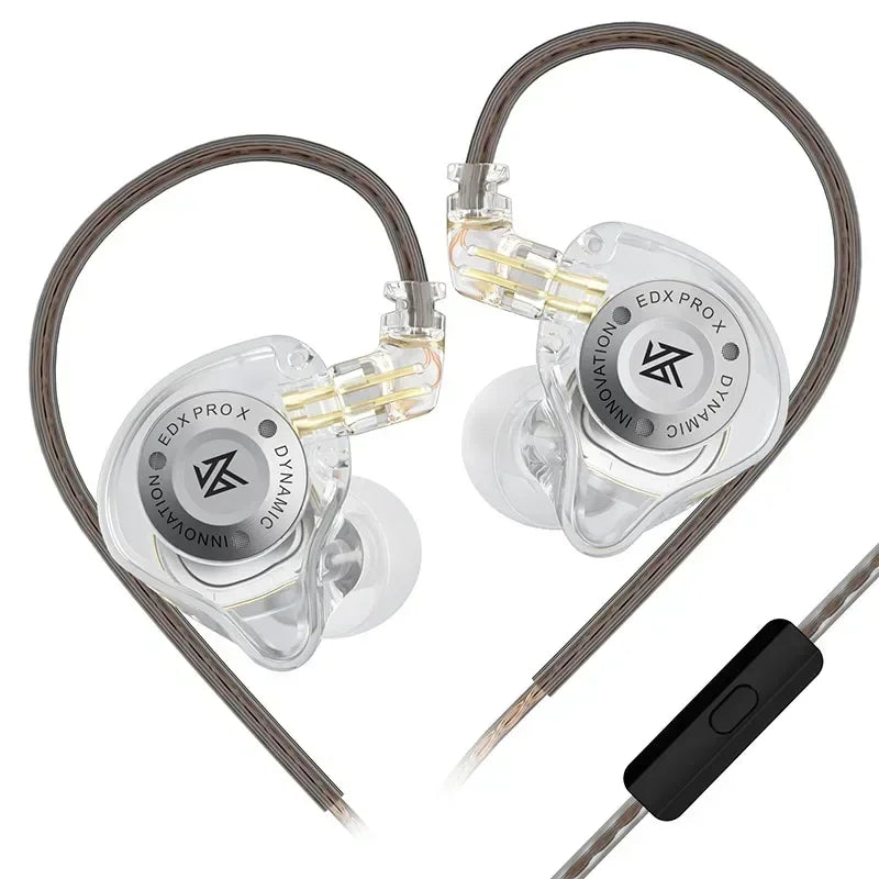 Dynamic Drive In-Ear Wired Earphones - HiFi Bass DJ Monitor Earbuds with Detachable 2-Pin Cable, 3.5mm